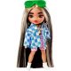Barbie HGP65 Кукла Extra Minis Модница в зеленом костюме с принтом смайликов, 15 см Barbie HGP65 Кукла Extra Minis Модница в зеленом костюме с принтом смайликов, 15 см