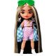 Barbie HGP65 Кукла Extra Minis Модница в зеленом костюме с принтом смайликов, 15 см Barbie HGP65 Кукла Extra Minis Модница в зеленом костюме с принтом смайликов, 15 см