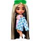 Barbie HGP65 Кукла Extra Minis Модница в зеленом костюме с принтом смайликов, 15 см Barbie HGP65 Кукла Extra Minis Модница в зеленом костюме с принтом смайликов, 15 см