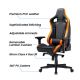 Игровое кресло Lumi Premium Gaming Chair CH06-34 with Headrest & Lumbar Support CH06-34, Black/Orange, PVC Leather, 4D Armrest, Steel Frame, 350mm Nylon Plastic Base, PU Caster, 80mm Class 4 Gas Lift, Weight Capacity 180 Kg