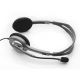 Logitech H110 Grey Stereo Headset, Headset: 20Hz-20kHz, Microphone: 100Hz-16kHz, 2m cable, 2 x mini-jack 3.5mm 981-000271 (casti cu microfon/наушники с микрофоном)
