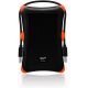 2.5" External HDD 1.0TB (USB3.1)  Silicon Power Armor A30, Black/Orange, Rubber + Plastic, Military-Grade Protection MIL-STD 810G, Internal silica gel suspension system and external silica gel bubbles keeps your hard drive safe from drops and bumps