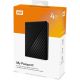 2.5" External HDD 4.0TB (USB3.0)  Western Digital "My Passport", Black, Durable design, Password protection, 256-bit AES hardware encryption, Automatic backup
