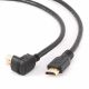 Cable HDMI  CC-HDMI490-6, 1.8 m, HDMI v.1.4 90 degrees, male-male, Black cable with gold-plated connectors, Bulk packing