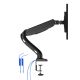 Arm for 1 monitors 13"-31.5" -  AOC AS110DX with integrated USB Hub, Black, USB Hub: USB-C + USB3.0, Desk Clamp/Grommet, Aluminum structure, Gas spring, Height adjustment, Max.Load: 2-9kg, Tilt: '-90°~+85°, Swivel:180°, Rotation:360°, Hidden cable managem Arm for 1 monitors 13"-31.5" -  AOC AS110DX with integrated USB Hub, Black, USB Hub: USB-C + USB3.0, Desk Clamp/Grommet, Aluminum structure, Gas spring, Height adjustment, Max.Load: 2-9kg, Tilt: '-90°~+85°, Swivel:180°, Rotation:360°, Hidden cable managem