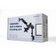 Arm for 2 monitors 17"-32" - Gembird MA-DA2P-01, Adjustable desk 2 displays mounting arm, Gas spring 2-9 kg, VESA 75/100, arm rotates, extends and retracts, tilts to change reading angles, and allows to rotate display from landscape-to-portrait mode