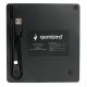 External DVD USB Drive Gembird  DVD-USB-04, CD-DA, CD-R, CD-RW, DVD+R, DVD+R DL, DVD+RW, DVD-R, DVD-R DL, DVD-RAM, DVD-ROM DL, DVD-RW, DVD-Video, Supported disc diameter: 80 mm,120 mm,  USB2.0, Black, Retail