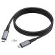 Кабель USB-C на USB-C HOCO  US01 / 1m / Nylon braid + Aluminum alloy / USB3.1 GEN2 up to PD100W charging power for laptop / Black