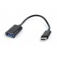 Adapter Type-C-USB2.0 - Gembird  A-OTG-CMAF2-01, USB 2.0 OTG type-C (male) to type-A (female) adapter cable, Black Adapter Type-C-USB2.0 - Gembird  A-OTG-CMAF2-01, USB 2.0 OTG type-C (male) to type-A (female) adapter cable, Black
