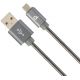 Cable USB2.0/Micro-USB - 1m - Cablexpert CC-USB2S-AMmBM-1M-BG, Premium spiral metal Micro-USB charging and data cable, USB 2.0 A-plug to Micro-USB plug, up to 480 Mb/s, cotton braided, blister, grey Cable USB2.0/Micro-USB - 1m - Cablexpert CC-USB2S-AMmBM-1M-BG, Premium spiral metal Micro-USB charging and data cable, USB 2.0 A-plug to Micro-USB plug, up to 480 Mb/s, cotton braided, blister, grey