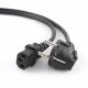 Power cord PC-186-VDE-5M, 5m, Schuko input and right angled C13 output, with VDE approval, Black Power cord PC-186-VDE-5M, 5m, Schuko input and right angled C13 output, with VDE approval, Black