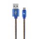 Cable USB2.0/Micro-USB Premium Jeans - 2m - Cablexpert CC-USB2J-AMmBM-2M-BL, Cable USB2.0/Micro-USB Premium Jeans - 2m - Cablexpert CC-USB2J-AMmBM-2M-BL,