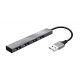 Mini USB HUB Trust  HALYX 4-PORT, silver