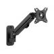 Monitor wall mount arm for 1 monitor up to 27”  Gembird MA-WA1-01, Adjustable wall display mounting arm (rotate, tilt, swivel),  VESA 75/100, up to 9 kg, black