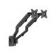 Monitor wall mount arm for 2 monitors up to 17-27”  Gembird MA-WA2-01, Adjustable wall 2 display mounting arm (rotate, tilt, swivel),  VESA 75/100, up to 7 kg, black