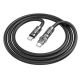 Кабель Type-C на Type-C HOCO “U118 Triumph” / 1.2m / Zinc alloy / 60W / up to 3A / Black