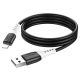 Кабель USB на USB-C Lightning  HOCO  X82 / 1m / Silicone / up to 2.4A / Black