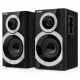 SVEN SPS-619 Black,  2.0 / 2x10W RMS, headphone jack, wooden, (3”+1”)