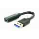 Adapter USB3.1-Type-C - Gembird  A-USB3-AMCF-01, USB 3.1 to Type-C female adapter cable, 10 cm, Black