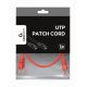 UTP Cat.5e Patch cord, 0.5m, Red