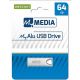 Флеш-накопитель USB MyMedia (by Verbatim) MyAlu USB2.0 64ГБ