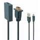 Адаптер Gembird  A-VGA-HDMI-01, VGA to HDMI / 0.15m / black Адаптер Gembird  A-VGA-HDMI-01, VGA to HDMI / 0.15m / black