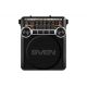 SVEN SRP-355 Black, FM/AM/SW Radio, 3W RMS, 8-band radio receiver, built-in audio files player from USB-fash, microSD and SD card storage devices, telescopic swivel antenna, built-in battery