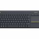 Logitech Wireless Touch Keyboard K400 Plus, Multi-touch touchpad, Nano receiver, USB, Retail, US International layout, Black