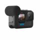 GoPro Media Mod (HERO9 Black, HERO 10 Black, HERO 11 Black, HERO12 Black, HERO13 Black), built-in directional microphone, 3.5m port, micro-HDMI port, 2x cold shoe mounts, 48x101x72, 57g