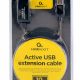 Active USB 2.0 extension cable, 10 m, up to 3 pcs in the cascade are allowed, black Active USB 2.0 extension cable, 10 m, up to 3 pcs in the cascade are allowed, black