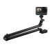 GoPro Boom + Adhesive Mounts, Includes 2 carbon fiber arms, Ball-Joint Camera Mount, Curved + Flat Adhesive Mounts, mounting buckle, triangulation support slider, 4mm hex key, 2 extra hex screws and hex key storage clip, compatible with all GoPro cameras.