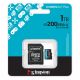 1.0TB microSD Class10 A2 UHS-I U3 (V30) Kingston Canvas Go Plus Gen 4 + SD Adapter, Ultimate, up to 200Mb/s, Ideal for Android mobile devices, action cams, drones and 4K video production 1.0TB microSD Class10 A2 UHS-I U3 (V30) Kingston Canvas Go Plus Gen 4 + SD Adapter, Ultimate, up to 200Mb/s, Ideal for Android mobile devices, action cams, drones and 4K video production