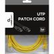 Patch cord cat. 5E PP12-5M/Y Yellow, 5 m, molded strain relief 50u" plugs Patch cord cat. 5E PP12-5M/Y Yellow, 5 m, molded strain relief 50u" plugs
