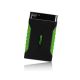 2.5” External HDD 1.0TB (USB3.1)  Silicon Power Armor A15, Black/Green, Rubber + Plastic, Military-Grade Protection MIL-STD 810F Method 516.5 Procedure IV, 3-Meter freefall test, Durable anti-shock rubber outer case