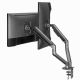 Arm for 2 monitors 17”-32” - Gembird MA-DA2-05, Steel (1.35 mm), Gas spring 2-9 kg per display, VESA 75/100, arm rotates, extends and retracts, tilts to change reading angles, and allows to rotate display from landscape-to-portrait mode, space grey