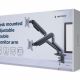 Arm for 2 monitors 17”-32” - Gembird MA-DA2-05, Steel (1.35 mm), Gas spring 2-9 kg per display, VESA 75/100, arm rotates, extends and retracts, tilts to change reading angles, and allows to rotate display from landscape-to-portrait mode, space grey
