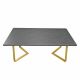 Masă FRIDA Marmură Neagră+Golden Legs 180×90