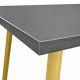 Masă FRIDA Marmură Neagră+Golden Legs 180×90