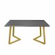 Masă FRIDA Marmură Neagră+Golden Legs 150×80