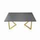 Masă FRIDA Marmură Neagră+Golden Legs 150×80