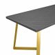 Masă FRIDA Marmură Neagră+Golden Legs 150×80