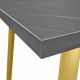 Masă FRIDA Marmură Neagră+Golden Legs 150×80