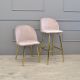 Scaun Bar Maya Pink Catifea