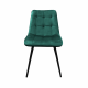 Scaun Capella Catifea Dark Green HLR57+Black Legs