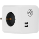 Adaptor Priza PowerCube, 4 x outlets, 2 x USB ports, Tellur White  TLL151101 Adaptor Priza PowerCube, 4 x outlets, 2 x USB ports, Tellur White  TLL151101