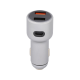 USB Car Charger - Tellur, CCY3 2xUSB (QC 3.0 + 2.4A), Type-C (2.4A), aluminium alloy, displays voltage, White  TLL151161 USB Car Charger - Tellur, CCY3 2xUSB (QC 3.0 + 2.4A), Type-C (2.4A), aluminium alloy, displays voltage, White  TLL151161