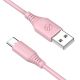 Cable silicone Tellur USB to Type-C, 3A, 1m, pink Cable silicone Tellur USB to Type-C, 3A, 1m, pink