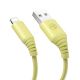 Cable silicone Tellur USB to Lightning, 3A, 1m, yellow Cable silicone Tellur USB to Lightning, 3A, 1m, yellow