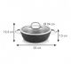 780352 Tigaie adinca cu capac President Stone, 24 cm