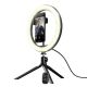 Trust Maku, Ring Light Vlogging kit, Improve your vlogs with this 10 inch ring light, including remote controls, tripod and phone clamp
